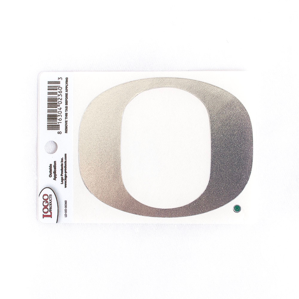 Classic Oregon O, Logo Brand, Grey, Decal/Sticker, Home & Auto, 4", Vinyl, Outside Application, 815682